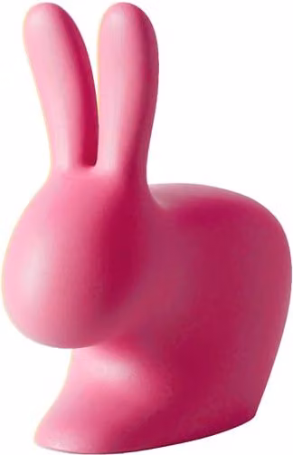 Fermaporta coniglietto Qeeboo Rabbit XS in polietilene rosa