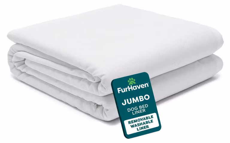 Copertura per cuccia per cani Furhaven, impermeabile, protezione in schiuma per il materasso, colore bianco