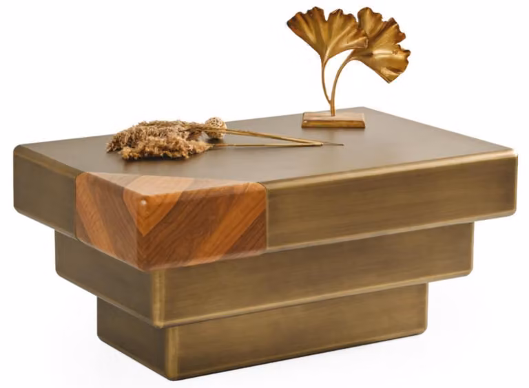 Tavolino da caffè design moderno, con cassetto, forma rettangolare, colore marrone, nuovo, in legno