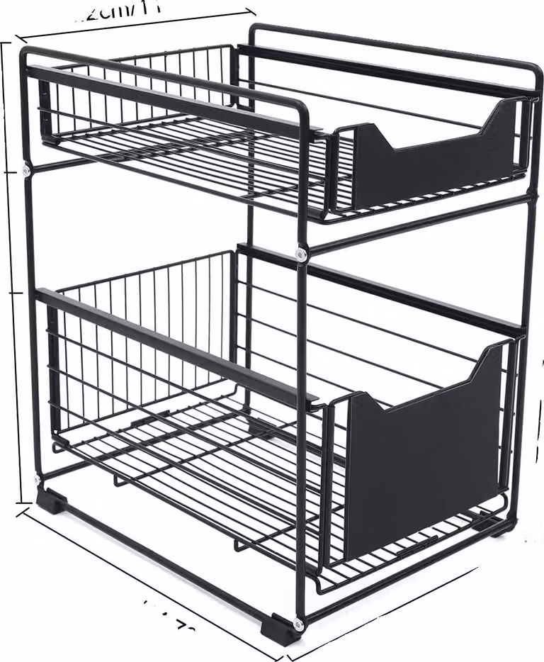 Scaffale portaoggetti, design resistente, adatto a diverse stanze, nero, nero