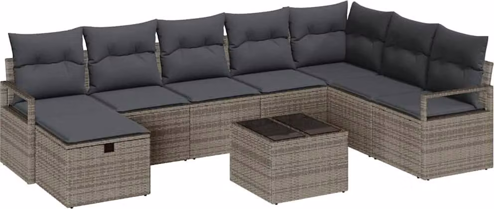 Set di divani con cuscino 6 pcs polyrattan