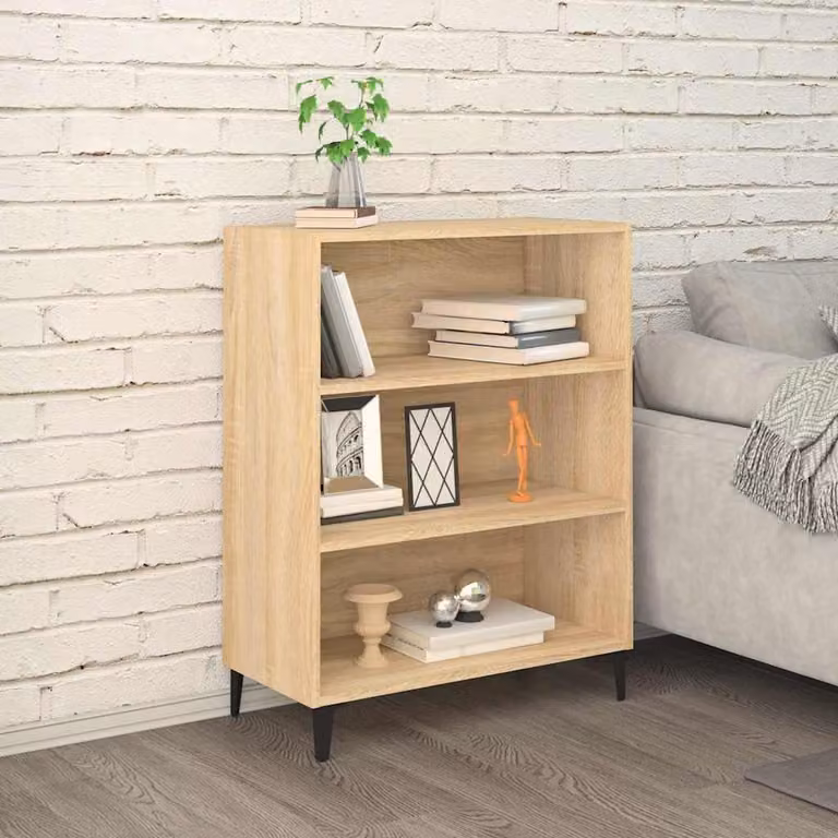 Credenza vidaXL in Rovere Sonoma e Legno Multistrato, L 69,5 cm x P 32,5 cm x H 90 cm