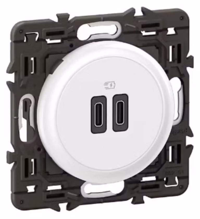 Legrand CX0154, bianco, IP40, IK04, 50/60 Hz, 74 mm, 41,5 mm