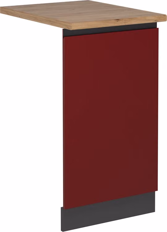 Pannello frontale della lavastoviglie Vicco R-Line Rosso 45 cm  J-Shape, PL Rovere, Model 55110