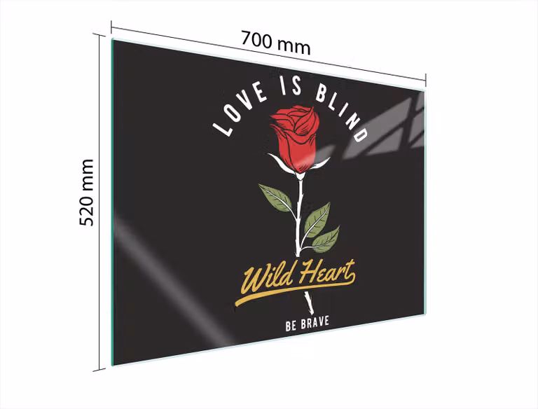 Pannello Protettivo In Vetro Per Levatori 70X52 Rose