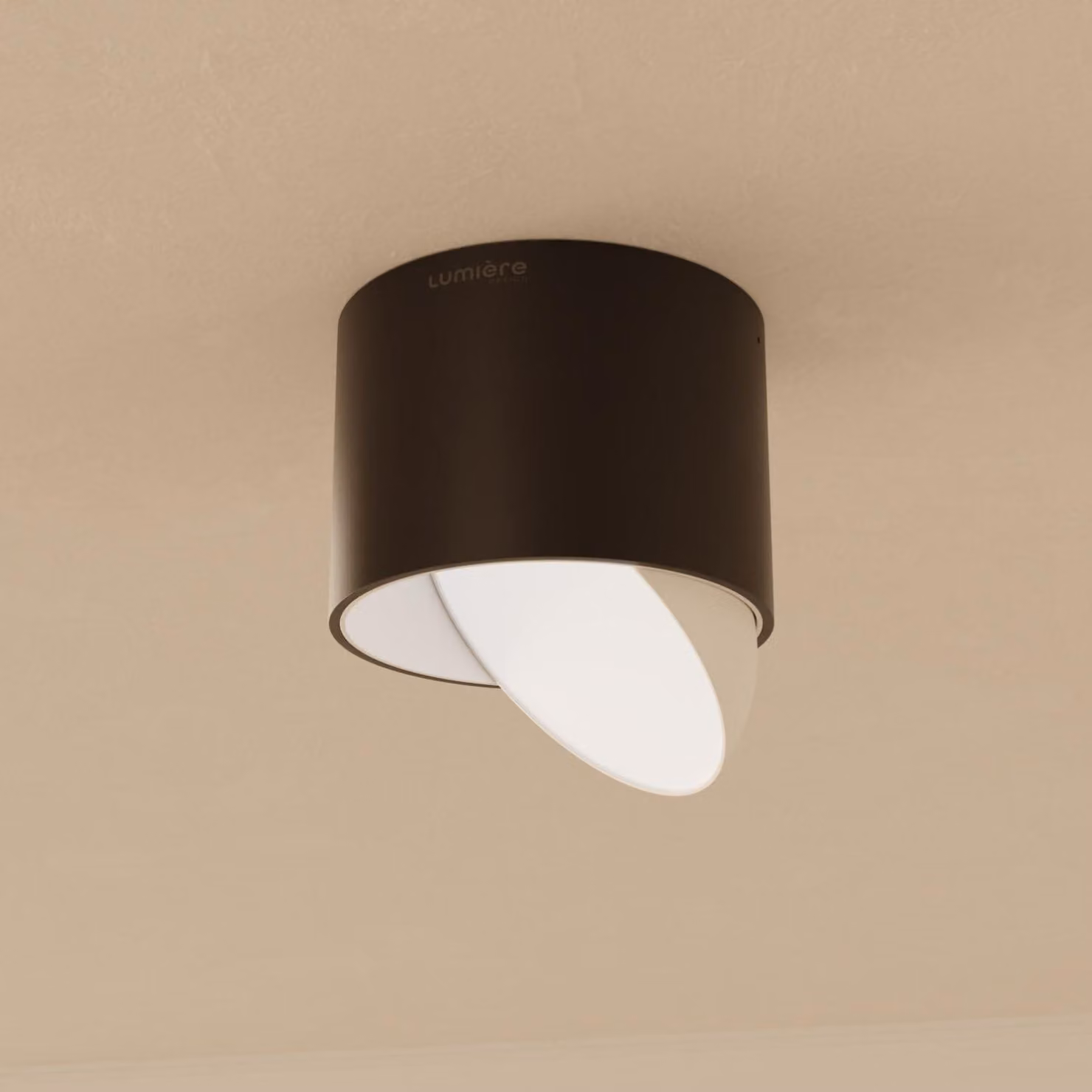 LUMIÈRE Design Faretto da Soffitto 'Nela' orientabile 60° LED bianco caldo Nero