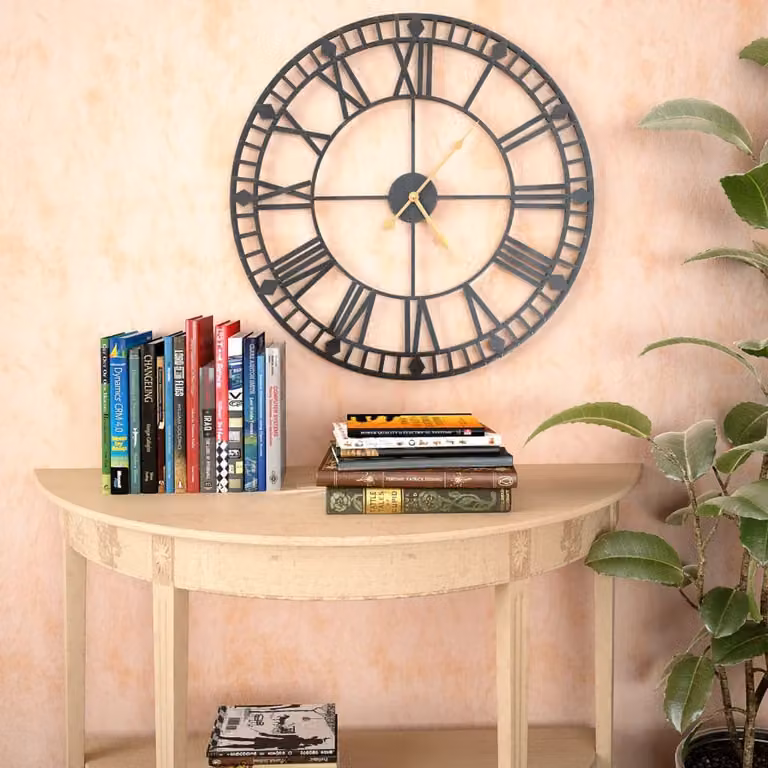vidaXL Orologio da Parete Vintage al Quarzo in Metallo 60 cm XXL