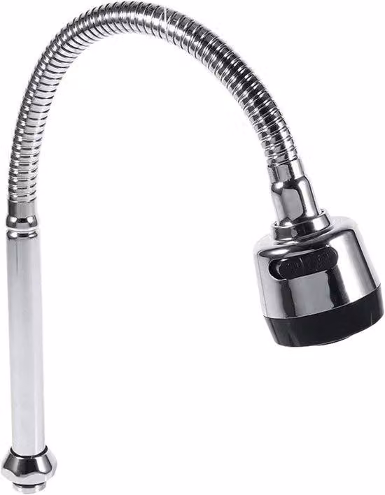 Rubinetto da cucina in acciaio inossidabile 304 con scarico girevole, rotazione a 360 gradi e aeratore per un facile controllo dell'acqua con comando a una sola mano