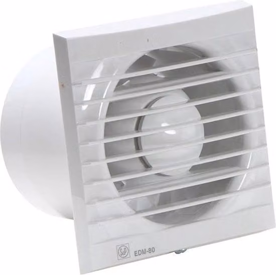 Ventilatore per bagno e sanitario EDM-80NZ 122x122mm - invertere - 9W - 33dB - Bianco