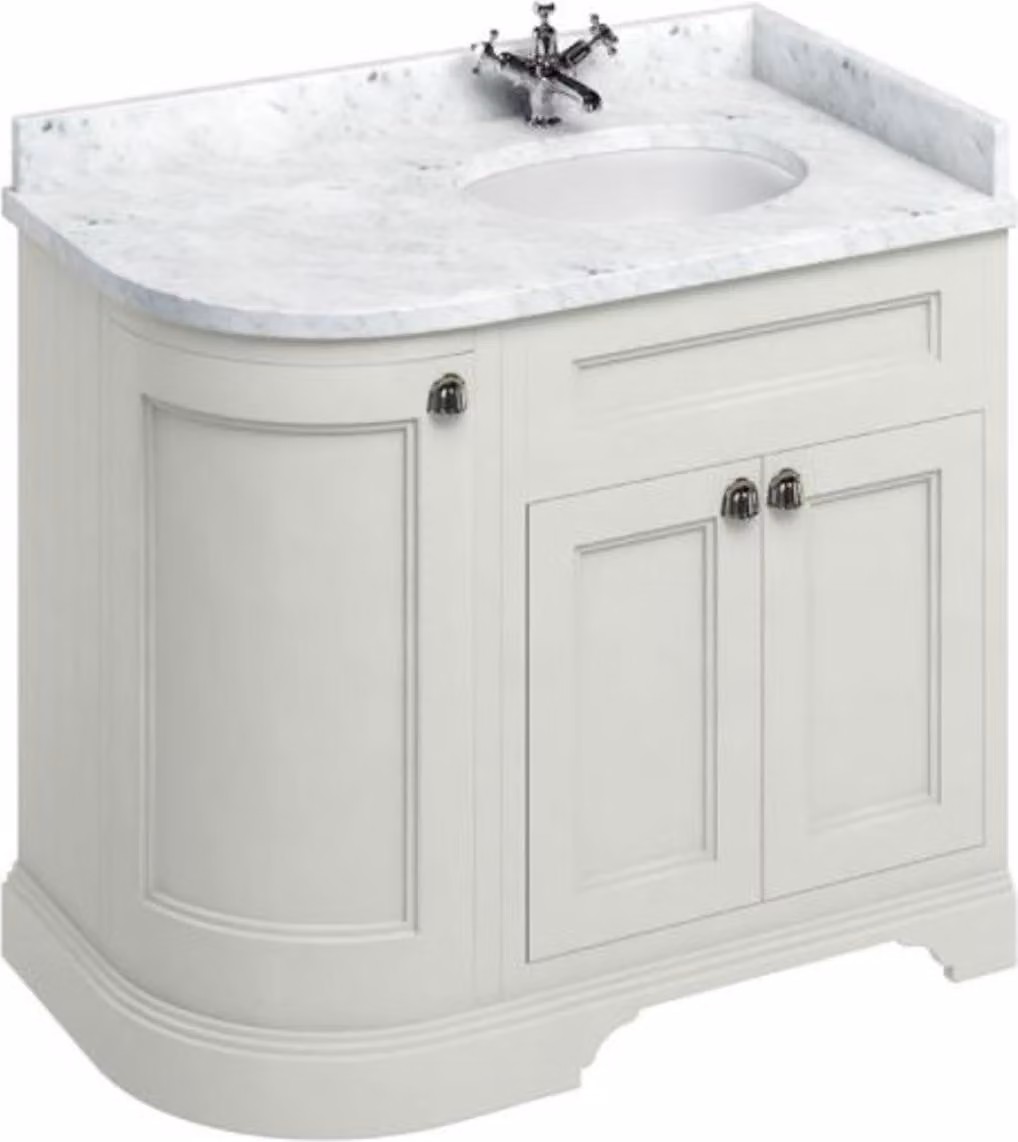 Mobile lavabo Casa Padrino con piano in marmo e 3 ante - Lavabo