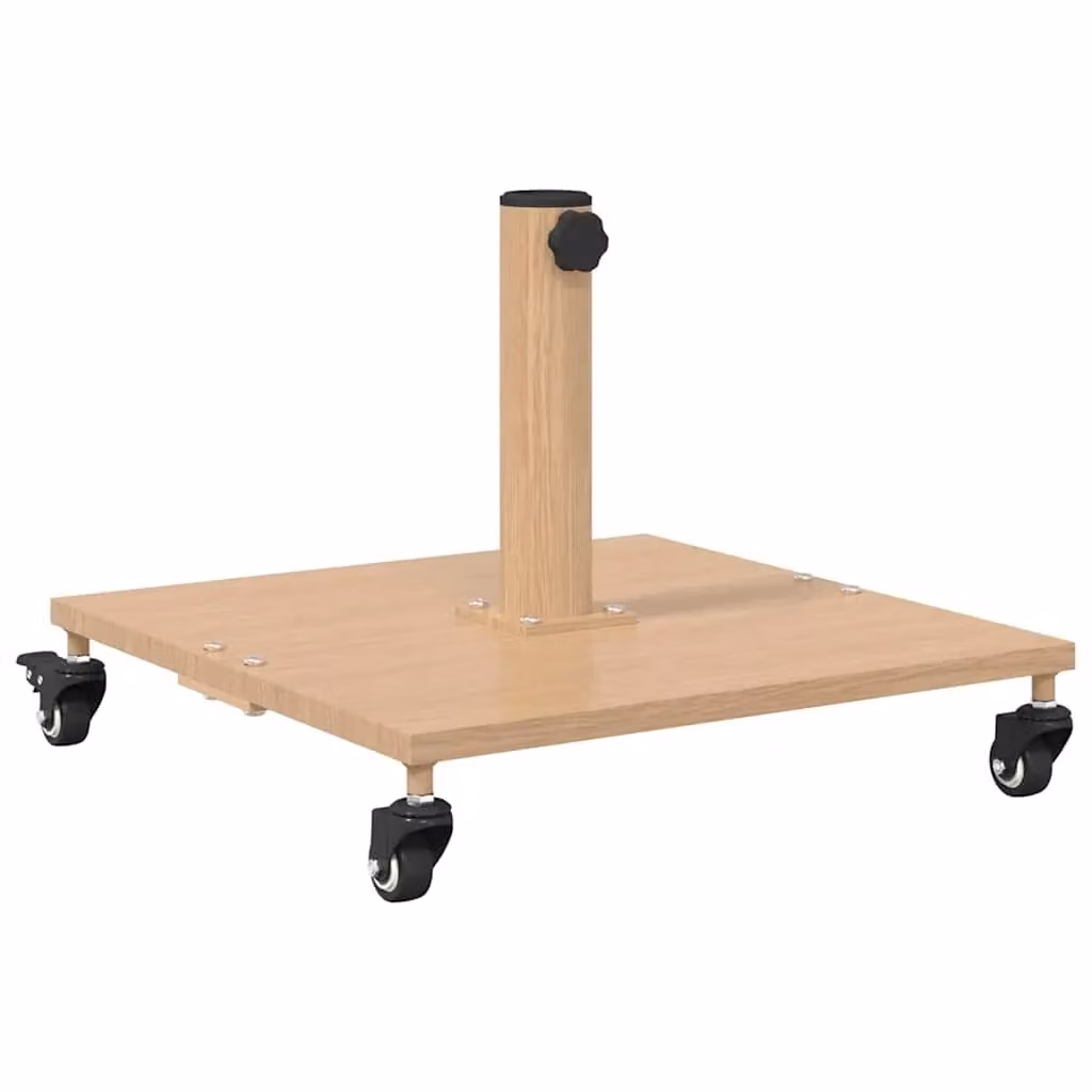 Base per ombrellone da esterno quadrata HELLOSHOP26 in acciaio effetto legno chiaro beige L/P/H: 45 x 45 x 31,5 cm