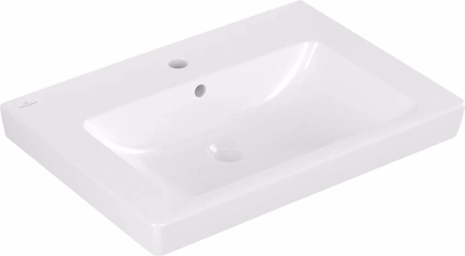 Villeroy & Boch Subway 2.0 lavabo, pour robinetterie 3 trous, avec trop-plein, 1 trou pour robinetterie, 650x470mm, 71136501, 71136501