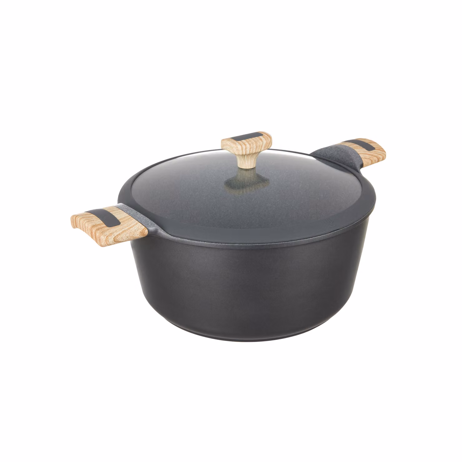 Casseruola Evolution Kasanova con coperchio in alluminio e silicone, colore antracite, diametro 28 cm – 2