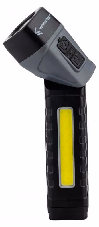 Torcia LED Vergionic 7586 con testa orientabile a 90°, IP53, 2 W, 800 mAh