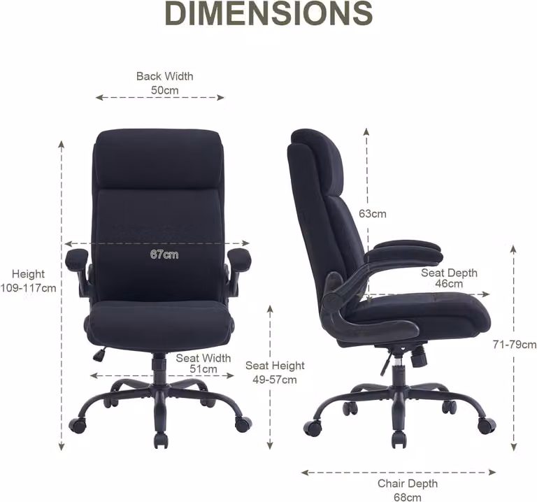 Sedia ergonomica da ufficio - Sedia da ufficio - Sedia per ufficio - Sedia per computer - Sedia da lavoro - Altezza regolabile