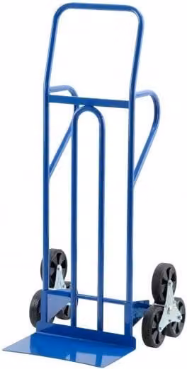 Carrello in acciaio con pala fissa e ruota tripla blu Gierre