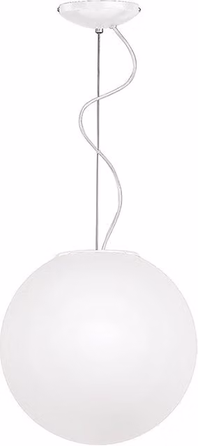 Lampada a Sospensione Emily Rossini Group - Diametro 40cm, Vetro Soffiato Satinato Bianco, Attacco E27 IP20, Ideale per Grandi Spazi