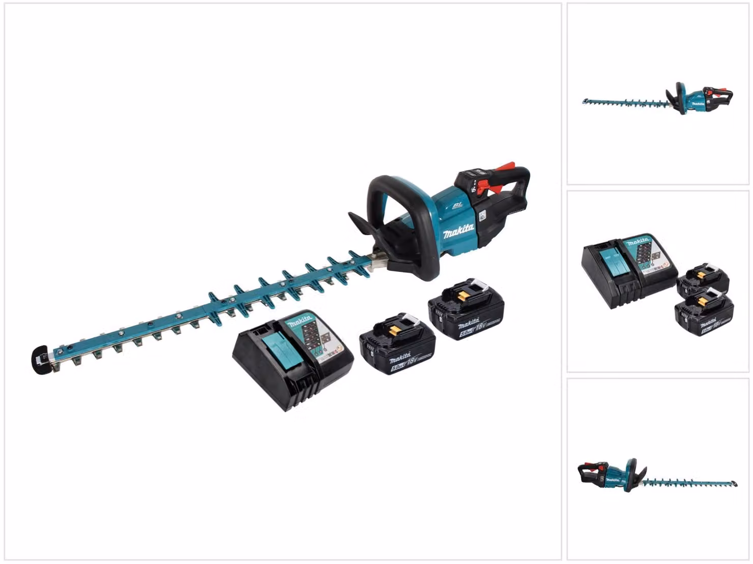 Tagliasiepi MAKITA 18V - 2 batterie 5.0Ah BL1850B - 1 caricatore rapido DC18RC 60cm DUH602RT2