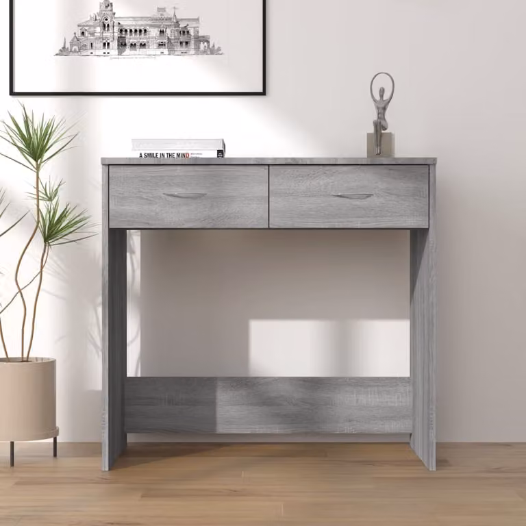 vidaXL Scrivania Grigio Sonoma 80x40x75 cm Materiale a base di legno - Scrivania - Scrivania - Scrivania da ufficio - Scrivania da computer