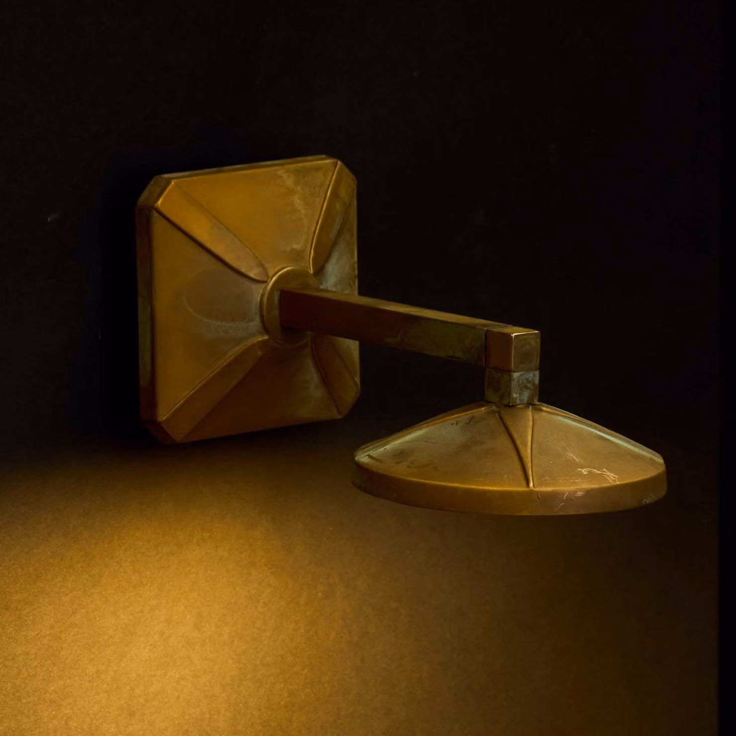 Moretti Luce Applique da esterni Aura Disk, Bronzo / Ottone antico, Ottone, Campagna / Rustiche, Applique da esterni