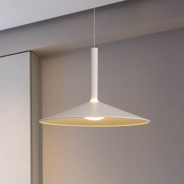 Mantra Iluminación Lampada a sospensione Calice LED, bianco, Ø 47,5 cm, regolabile in altezza, Bianco / Opale, Cucina, Alluminio
