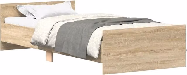 Letto singolo per adulti Design In in truciolato e legno color rovere sonoma L: 100 cm, P: 200 cm