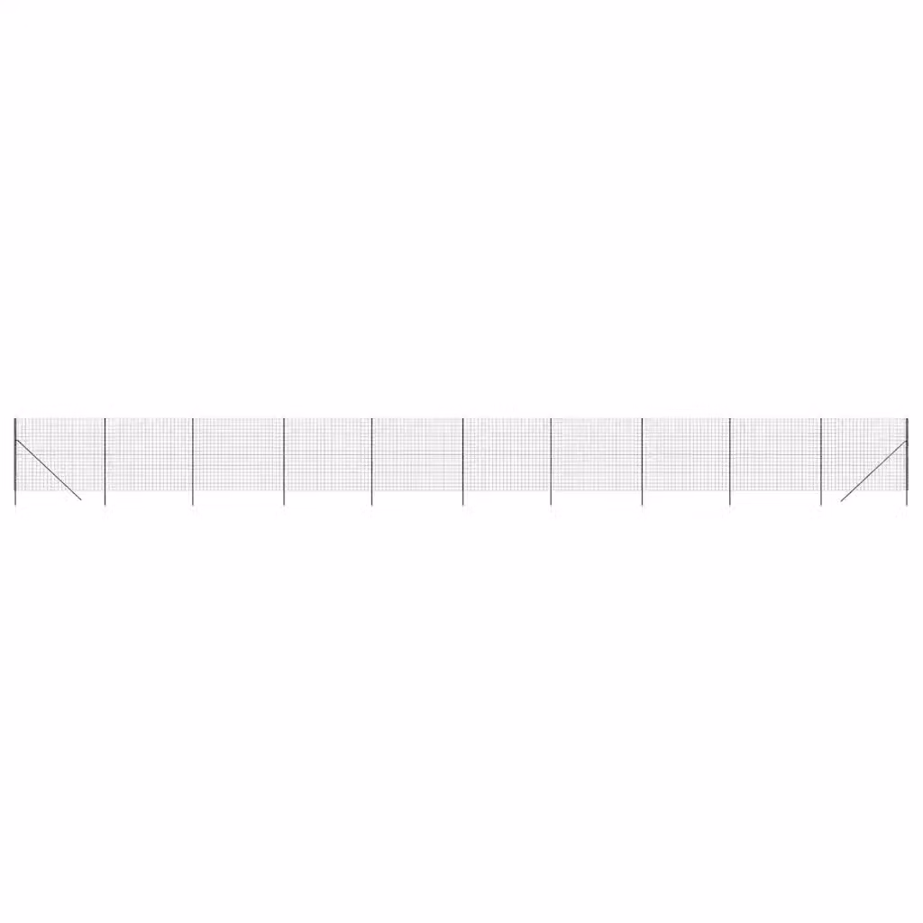 Recinzione Metallica Vidaxl in Acciaio Zincato Rivestito in PVC Colore Antracite L: 25 m, H: 2,2 m – 2