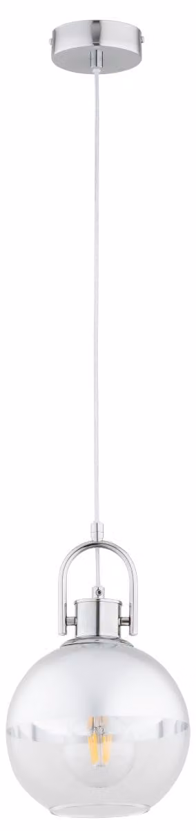 Lampada a sospensione DEROL cromata 1xE27x15W in metallo, dimensioni: 95x20x20 cm, IP20, Alfa
