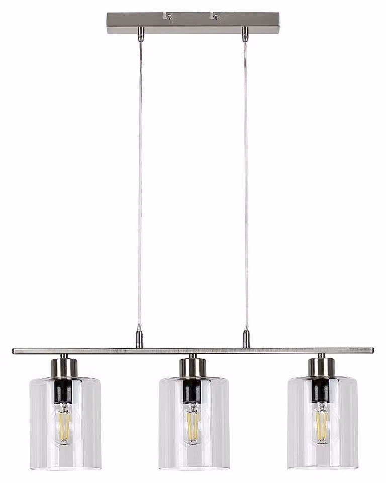 Rabalux 3580 Lampada a sospensione 3 spot Miroslaw, E27, argento, moderna