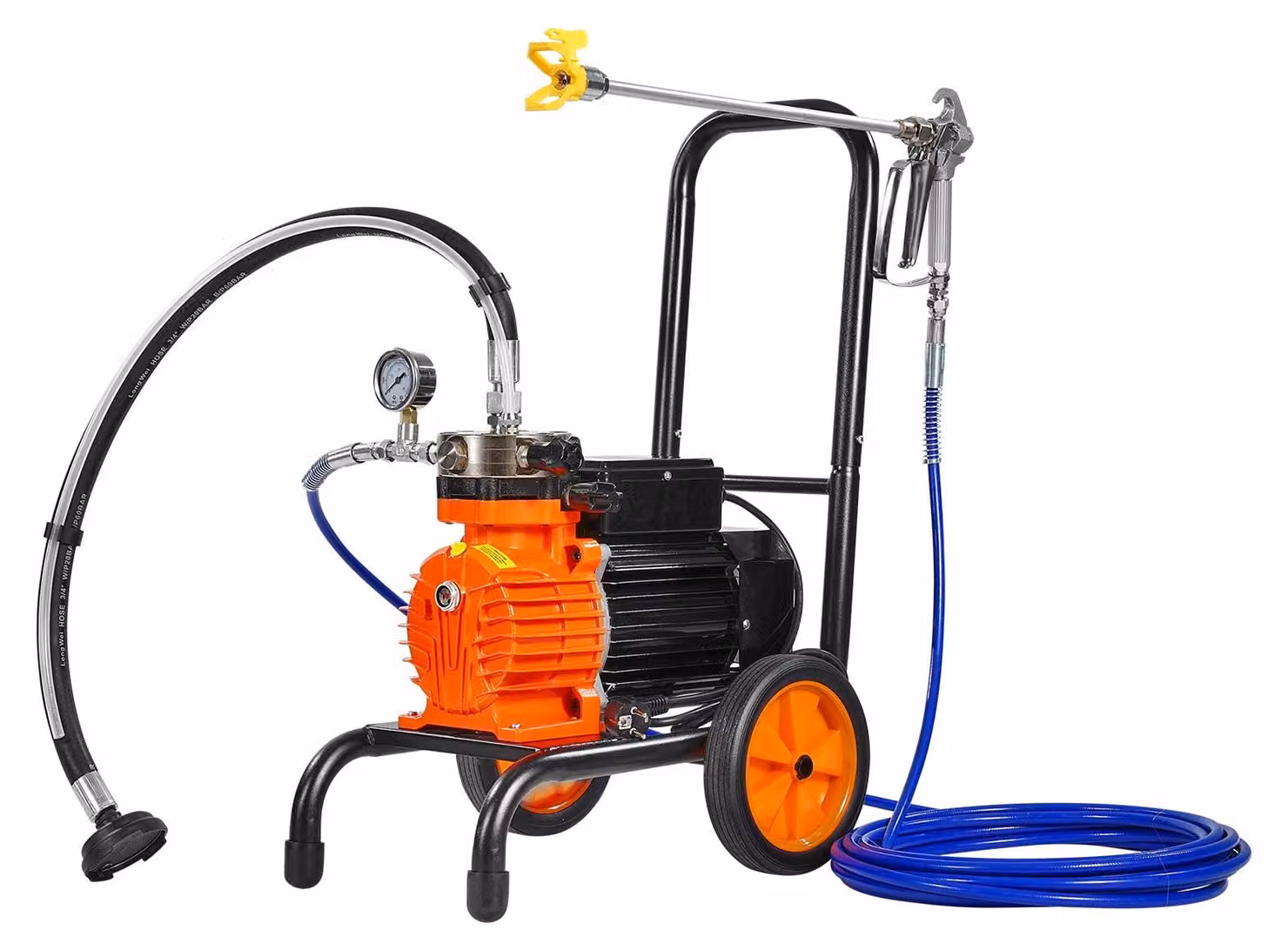 Spruzzatore a pressione zero - Apparecchio per spruzzare vernice - Macchina per verniciatura - Carrello per spruzzatura - Pistola a spruzzo - Motore da 900W