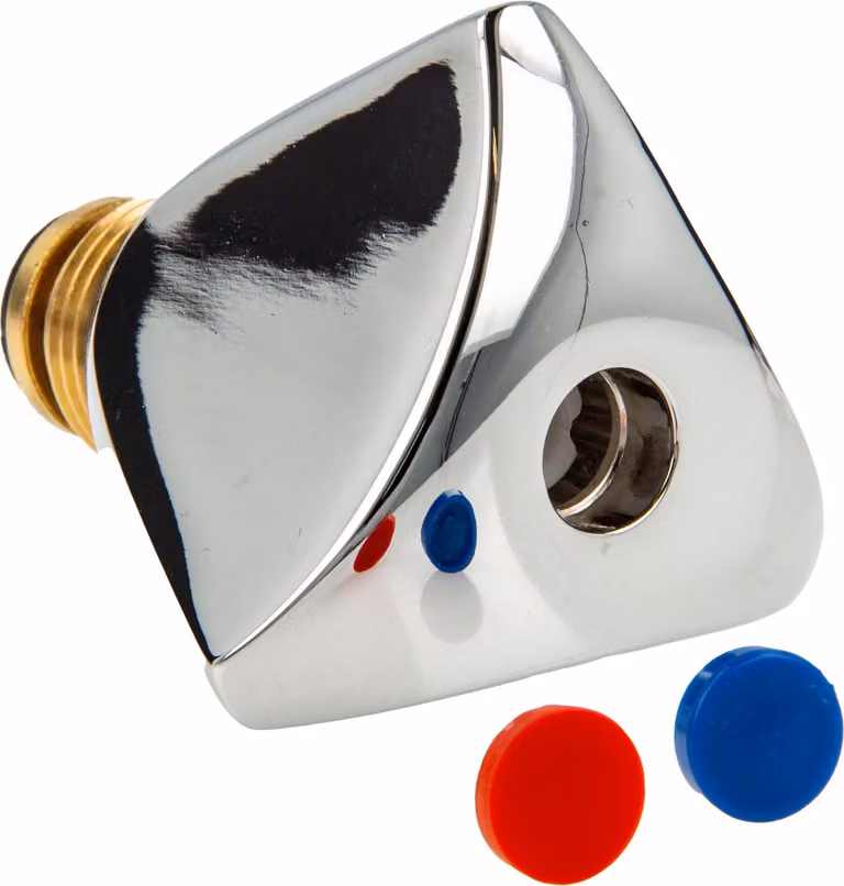 tecuro Parte superiore rubinetto Parte superiore sanitaria 1/2 pollice, con maniglia a cappuccio, per rubinetteria - blu/rosso