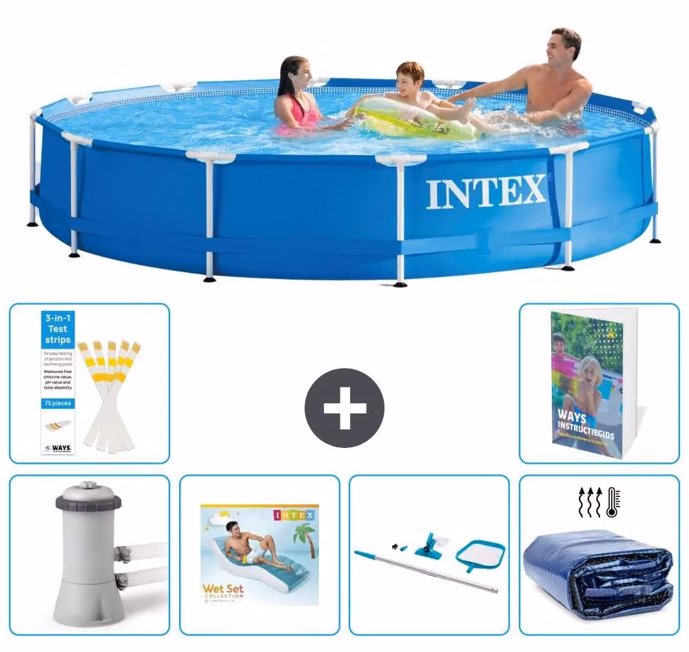 Piscina fuori terra a struttura - 366x76 cm - composta da 5 elementi - modello S270