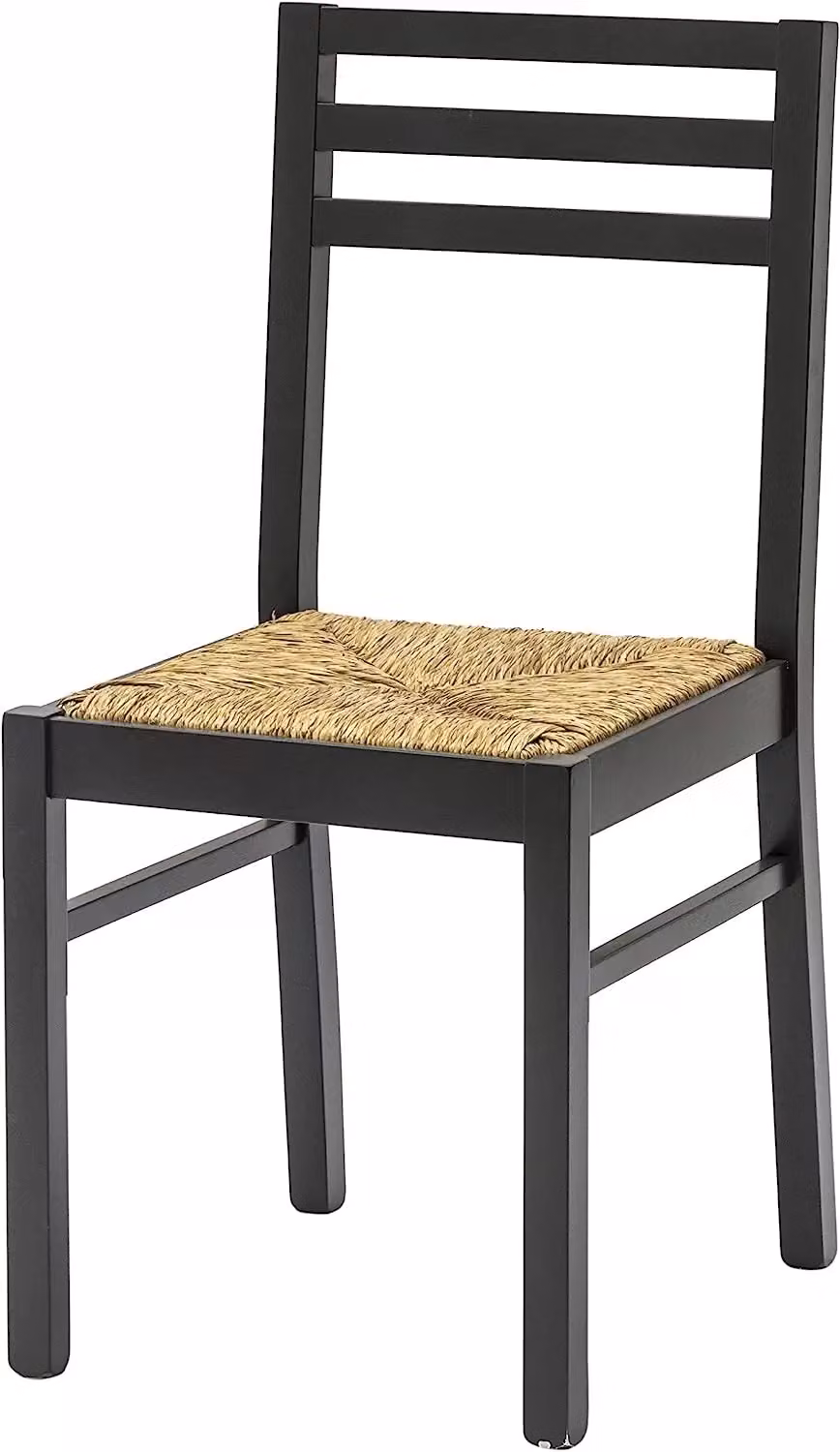 Set di 2 sedie in legno stile shabby nero Mobili 2G L: 43 cm, P: 48 cm, H: 87 cm – 2