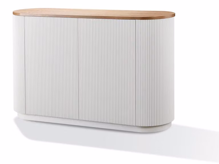 Mobile contenitore laterale FURNLUX, modello Stilig, colore bianco. Dimensioni: 120 x 86 x 40 cm