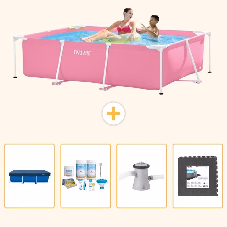 Piscina fuori terra rettangolare - 220x150x60 cm - 5 pezzi - Modello SCB3