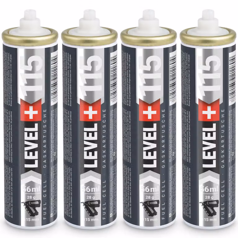 LEVEL+ Cartuccia di ricambio per Nagler, confezione da 4, lunghezza 115 mm, capacità 56 ml, modello L+115