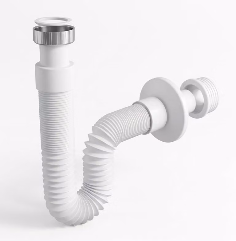 Sifone flessibile per lavabo, attacco 1 1/4" x 32 mm
