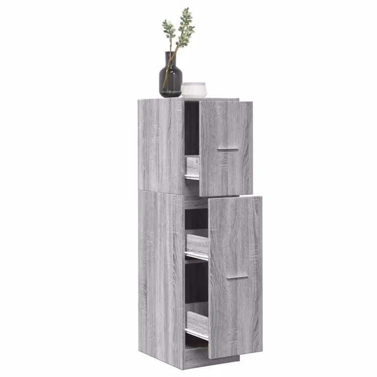 Armadietto da farmacia a parete vidaXL in MDF grigio opaco L/P/H: 30 x 41 x 118 cm