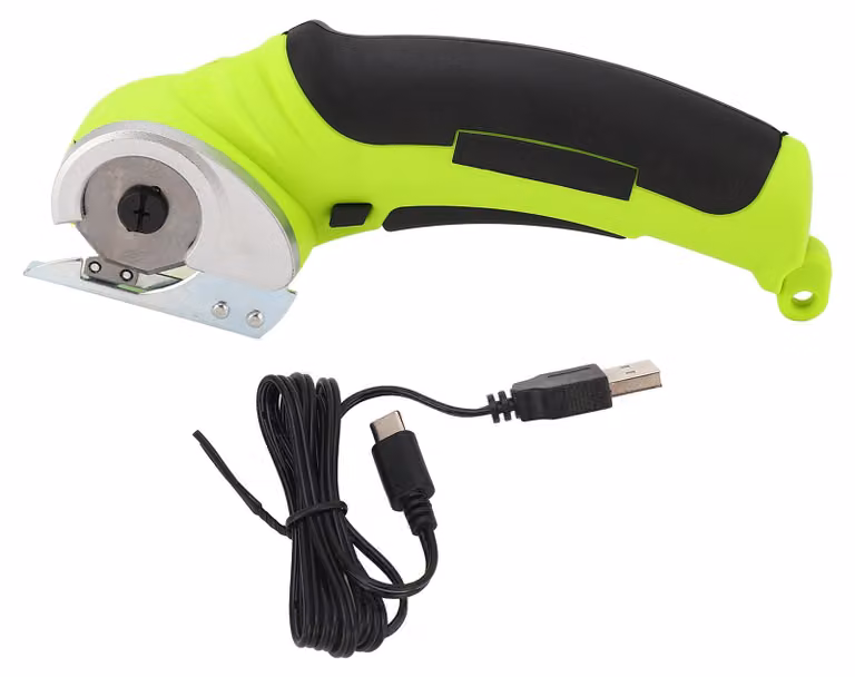Forbici elettriche senza fili, taglia-tessuti portatili, 240 giri al minuto, strumento ricaricabile per taglio di spugne per tappeti, colore verde chiaro