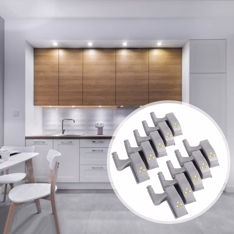 Illuminazione intelligente dell'armadio a cerniera a induzione LED Luce notturna bianca calda per la casa Soggiorno - camera da letto Armadio da cucina.
