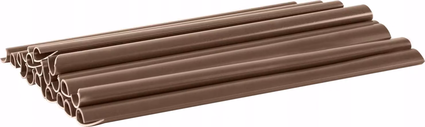 Set di 10 clip marroni per il fissaggio del nastro di recinzione 19 cm