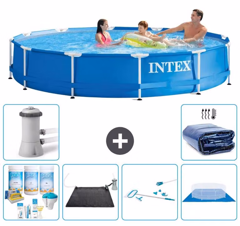 Piscina autoportante rettangolare - 366x76 cm - 7 pezzi - Modello S20438