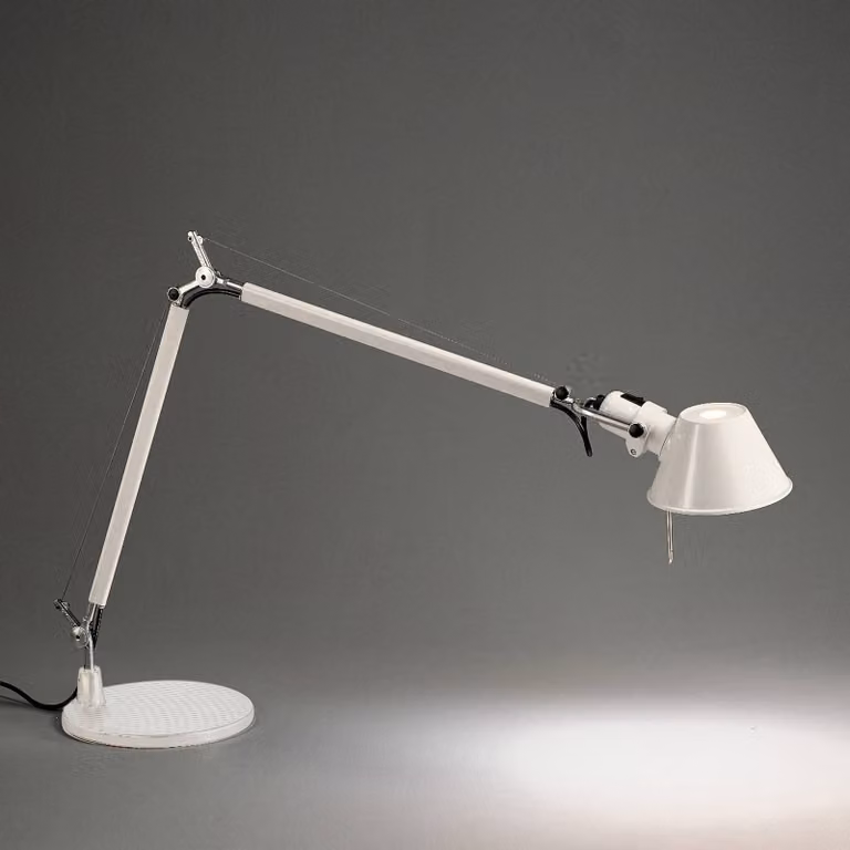 Artemide Lampada da tavolo a LED Tolomeo, Bianco / Opale, Studio / Ufficio, Alluminio, Design, Lampada da tavolo LED