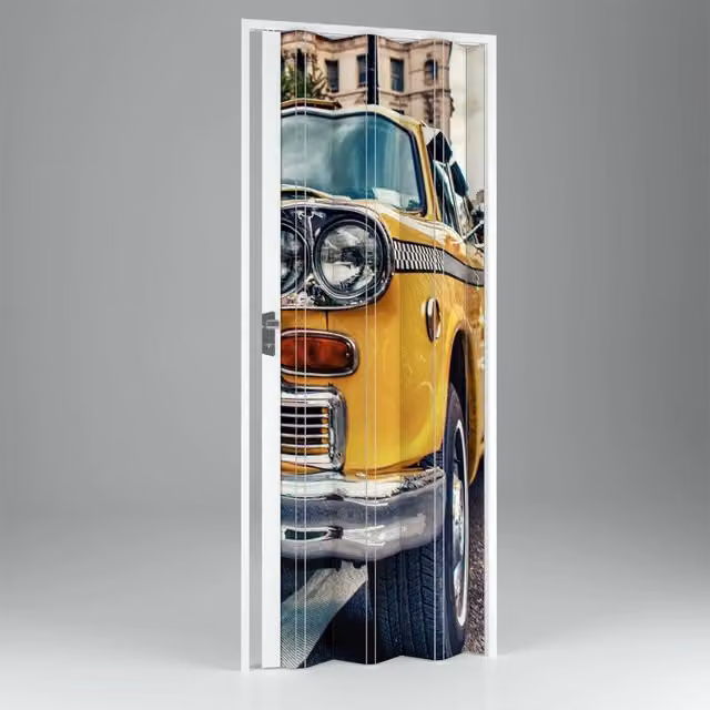 Porta a soffietto interna in PVC Car modello Vera multicolore L 89,5 x H 214 cm – 2