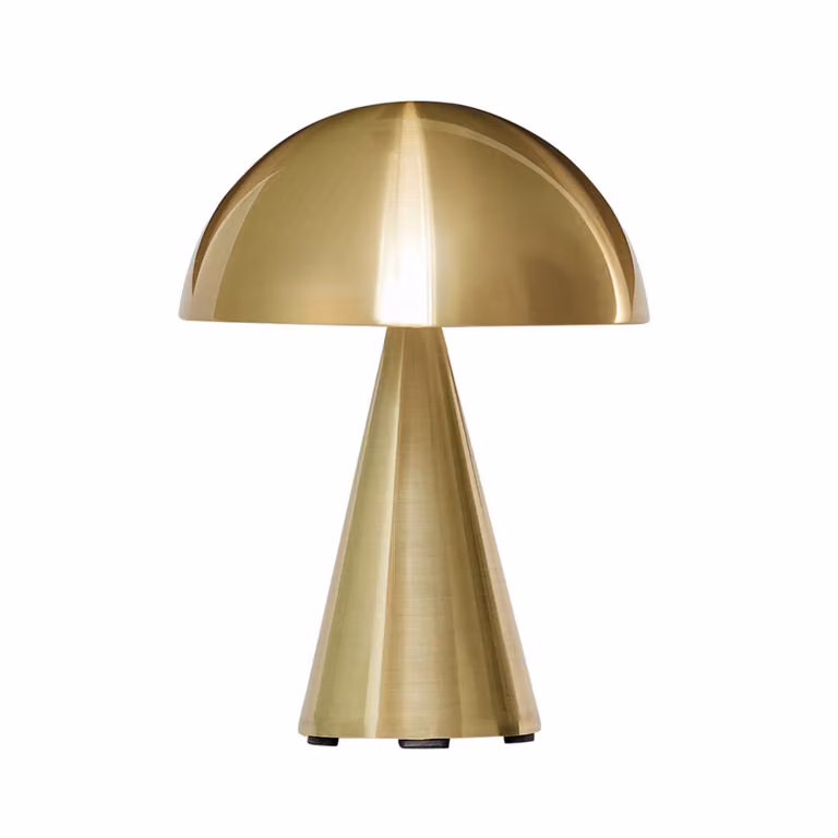 Hübsch Lampada da tavolo Mush, dimmerabile, Ottone / Oro, Soggiorno / Sala da pranzo, Metallo, Design, Lampada da tavolo
