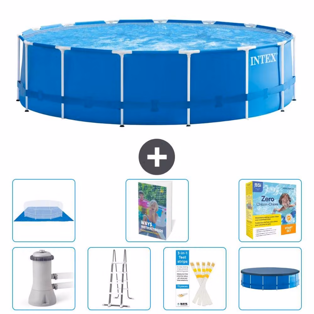 Piscina autoportante rettangolare - 457x122 cm - composta da 6 parti - modello S546