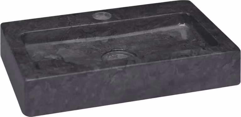 Lavello a Parete Nero 38x24x6,5 cm in Marmo