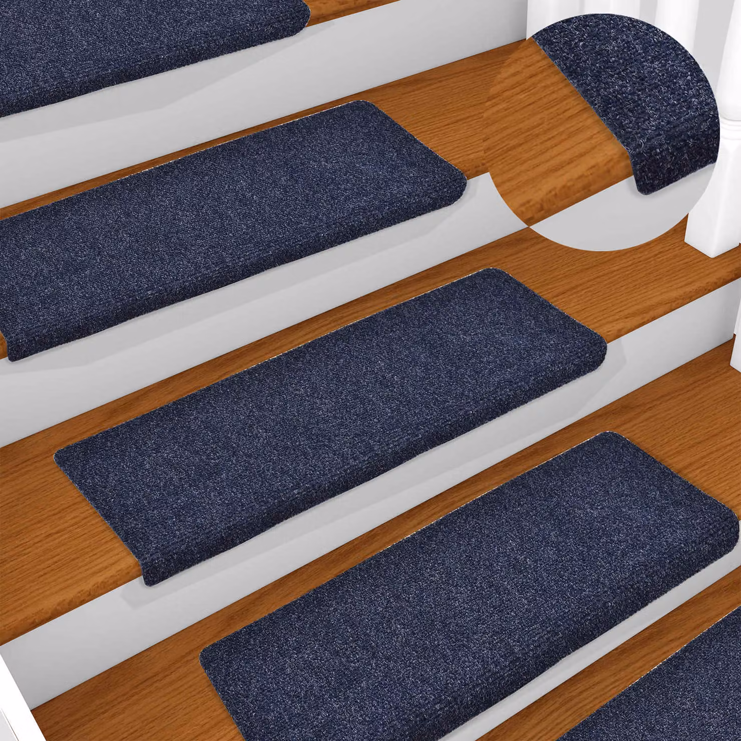 vidaXL Tappetini per scale autoadesivi 5 pz 65x21x4 cm Antracite