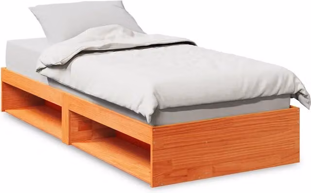 Letto singolo | Letto per adulti | Dormeuse senza Materasso Marrone Cera 90x200 cm Legno di Pino