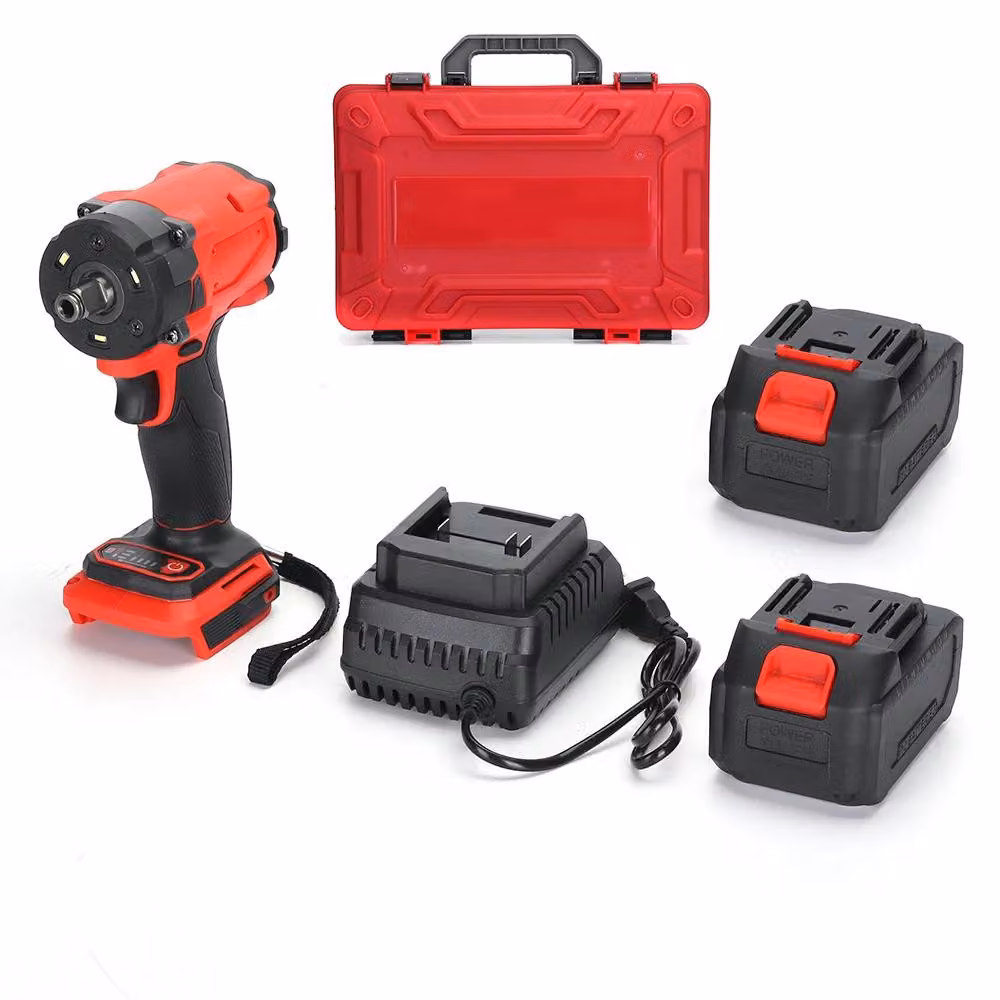 Avvitatore a percussione a batteria, senza spazzole, 350 Nm, 21 V, attacco quadrato da 1,27 cm, con 2 batterie